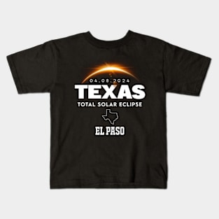 Total Solar Eclipse 2024 El paso Texas Kids T-Shirt